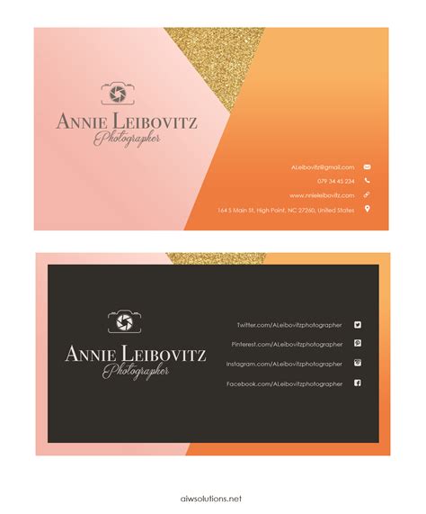 premade business card template  card template photography