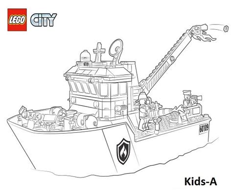lego boat coloring page
