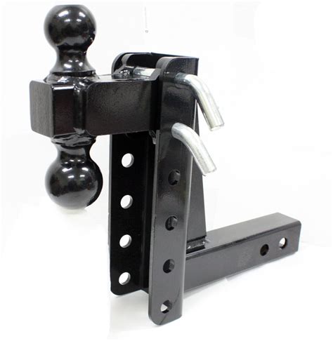 hd dual tow ball hitch mount adjustable drop raise trailer hitch towing rv truck econosuperstore
