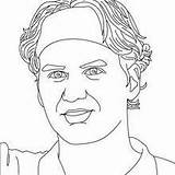 Federer Roger Tennis Hellokids Yodibujo Ilustracion Ausmalen sketch template