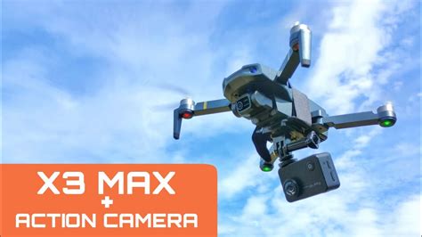max  pro drone  jutaan gps brushless test angkat action camera youtube