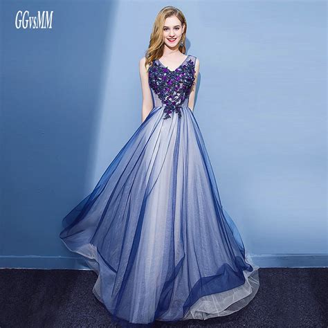 Sexy Royal Blue Prom Dresses Long 2019 Prom Dress Plus Size V Neck