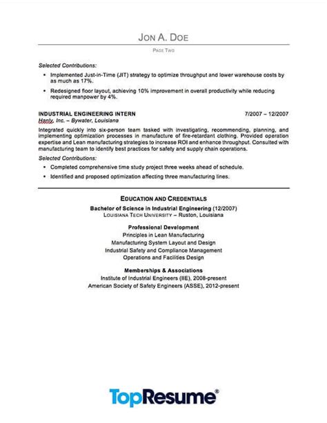 industrial engineering resume sample professional resume examples