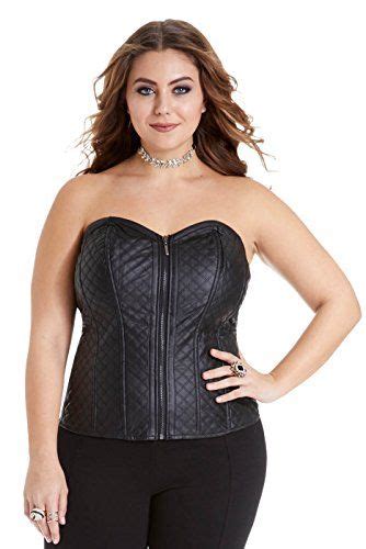 womens  size fresca quilted faux leather club corset httpswwwamazoncomdp