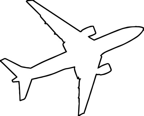 gambar airplane outline silhouette coloring page wecoloringpage