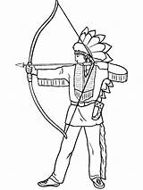 Coloring Native American Pages Indian Getcolorings sketch template