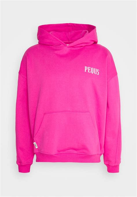 pequs chest logo hoodie unisex sweatshirt pink zalandoat