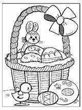 Coloring Bunny Easter Kids Egg sketch template