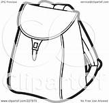 Bag Outline School Coloring Clipart Illustration Royalty Rf Perera Lal Background sketch template