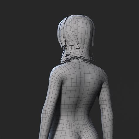Beautiful Naked Woman Rigged 3d Game Character Low Poly 3d Model In