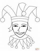 Coloring Jester Pages Face Circus Public Drawing Printable Domain Supercoloring Categories Paper sketch template