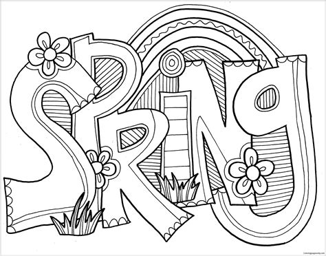 printable word coloring pages