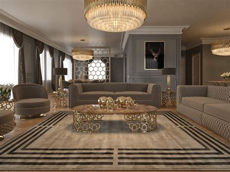 opulent luxury living room urban style