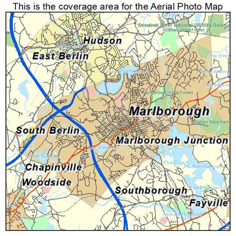 aerial photography map  marlborough ma massachusetts