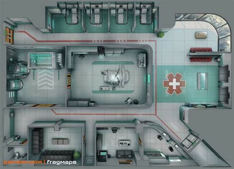 sci fi hospital blender  rpg cyberpunk dnd world map spaceship