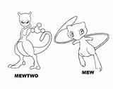 Pokemon Coloring Legendary Pages Mew Mewtwo Kids Rayquaza Kyogre sketch template