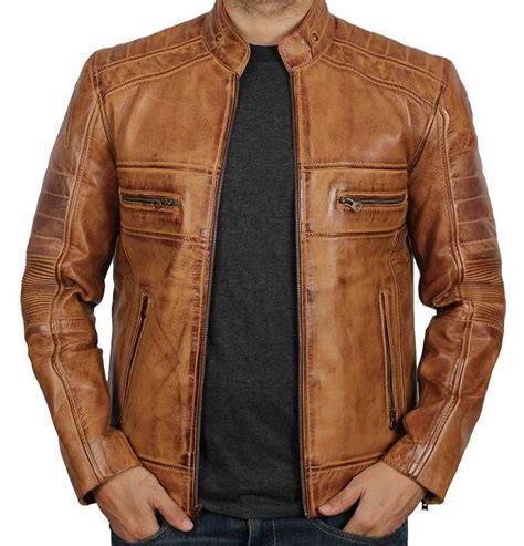 mens tan leather jacket leather fashion style