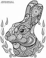 Coloring Pages Bunny Mandala Horse Rabbit Adults Bobcat Cute Zentangle Printable Animals Animal Adult Colouring Books Awesome Sheets Class Mandalas sketch template