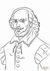 Shakespeare William Coloring Pages Printable Kingdom United Portrait Print Drawing Book Colorings Choose Board sketch template