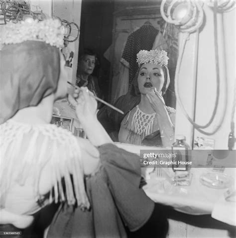 American Actress And Singer Lina Romay Applies Her Make Up In Her
