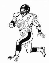 Coloring Pages Steelers Pittsburgh Getcolorings Steeler Uniform Nfl sketch template