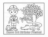 Coloring Safari Pages Jungle Animals Personalized Birthday Kids Printable Animal Party Drawing Explorer Custom Baby Printables Colouring Name Jeep Girl sketch template