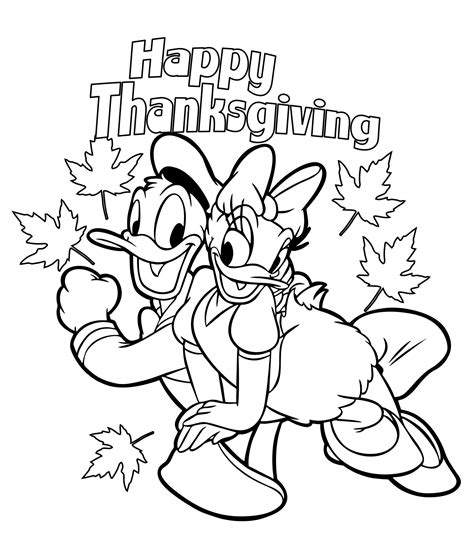 disney thanksgiving coloring pages printables