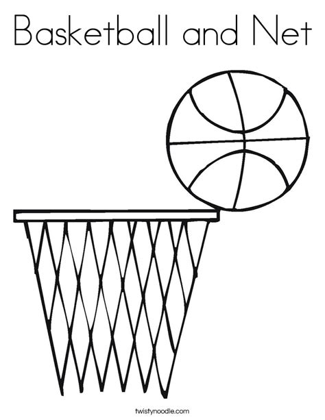 basketball  net coloring page twisty noodle