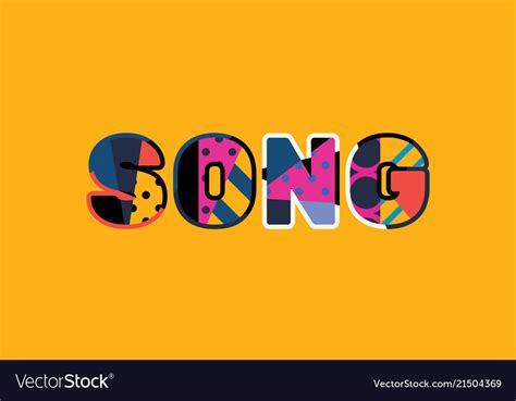 song concept word art royalty  vector image