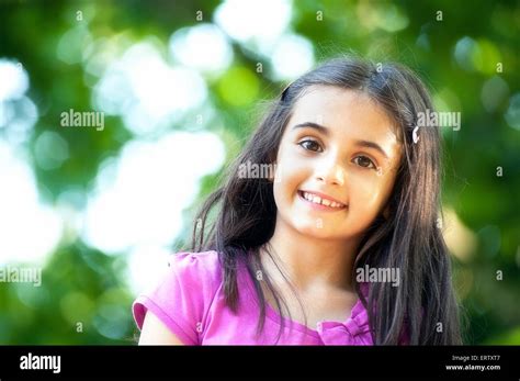 attractive friendly  girl   lovely smile stock photo alamy