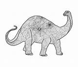 Diplodocus Stylized Herbivore sketch template