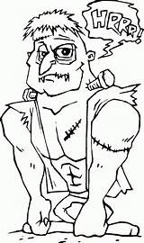 Hrrr Frankenstein Coloring sketch template