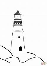 Coloring Lighthouse Pages Printable Drawing Lighthouses Buildings sketch template