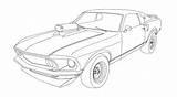 Outline Mustange Voiture Colouring Paintingvalley Noir Colorier Croquis Mustangs sketch template