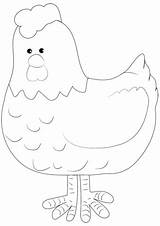 Coloring Hen Cartoon Pages Printable Chicken Categories sketch template