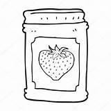 Cartoon Strawberry Jam Jar Illustration Stock Clipart Vector Lineartestpilot Depositphotos sketch template