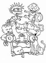 Rugrats Coloring Pages Print Movie Color Nickelodeon Pickles Template Colorluna sketch template