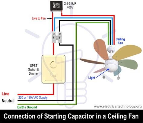 fan capacitor wiring