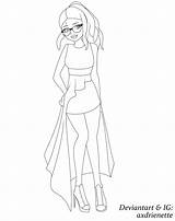 Alya Miraculous Lineart sketch template