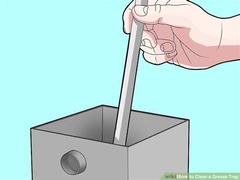 clean  grease trap  pictures wikihow