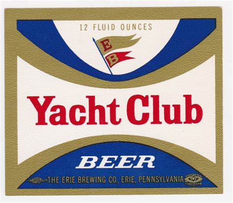 yacht club beer label
