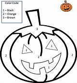 Halloween Color Number Math Worksheets Worksheet Printable Kids Pumpkin Pre Kindergarten Coloring Preschool Pages Grade Myweblets Activities Easy Printables Numbers sketch template