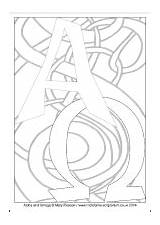 Colouring Sheet Omega Alpha Downloadable Printable Scriptorium Lindisfarne sketch template