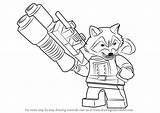 Rocket Lego Raccoon Draw Drawing Step Tutorials sketch template