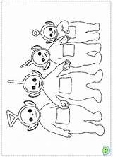 Coloring Dinokids Teletubbies Pages Close sketch template