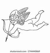 Cherub Cupid Arrow sketch template