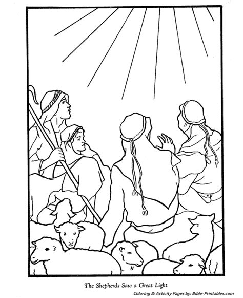 christmas story coloring pages angles   shepherds