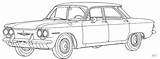 Oldtimer Ausmalbild Ausmalbilder Colorare Coloriage Klassieke Kolorowanka Limousine Pintar Corvair Samochody Ausdrucken Carros Samochod Malowanki Colorier sketch template