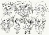 Coloring Chibi Pages Anime Cute Girls Print Kids Manga Character Printable Girl Little Collection Color Groups Getcolorings Deviantart Cat People sketch template