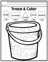 Shape Trace Shapes Preschool Color Worksheets Worksheet Practice Kids Coloring Activities Kindergarten Printable Summer Sheets Pages School Tracing Crafts Miss sketch template